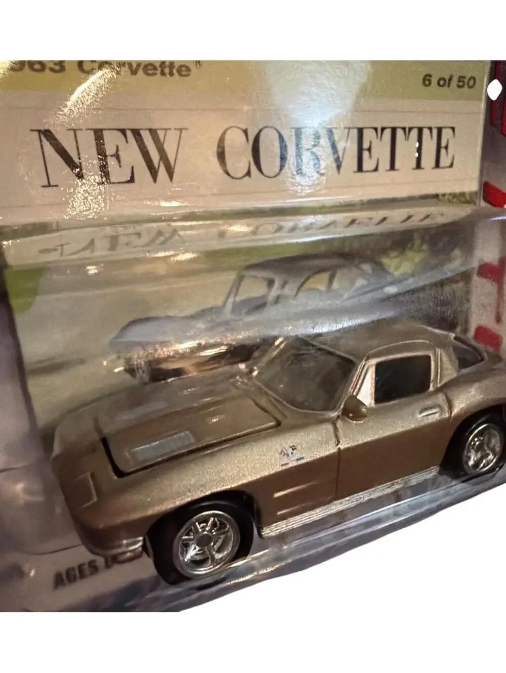 Johnny Lightning 1963 Corvette Diecast Model Gold 6 Of 50 Celebrating 50 Years A